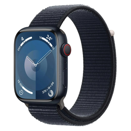 Apple Watch Series 9 45mm Midnight Aluminium Case GPS + Cellular Sport Loop MRMF3ZP/A