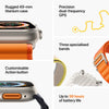 Apple Watch Ultra 49mm Titanium Case GPS + Cellular Ocean Band (Orange) (Small) (MNHH3ZP/A)